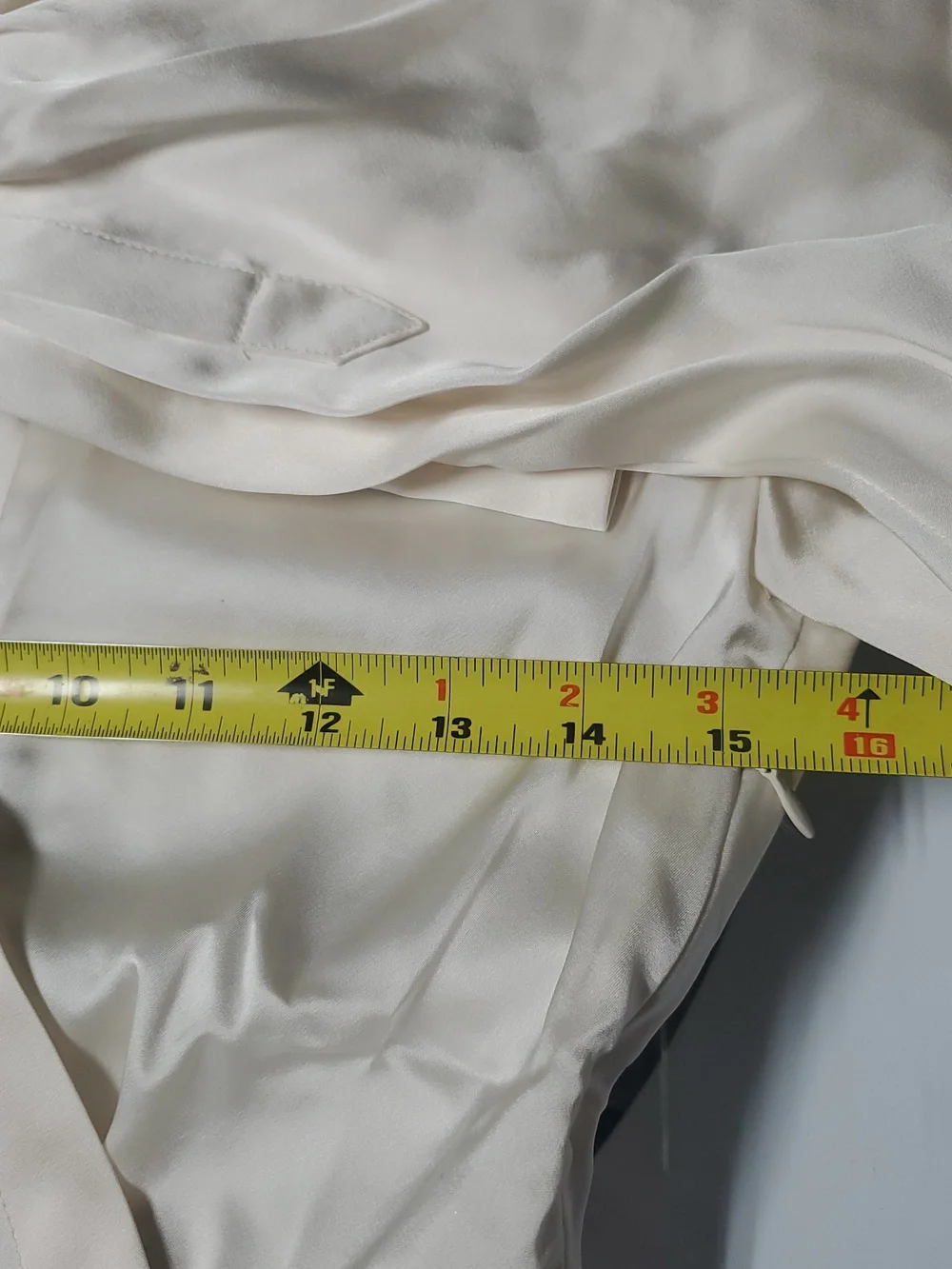 NWT Avra Agata Satin Faux Wrap Mini Dress Size XS Off White Feminine Wedding - Picture 13 of 16
